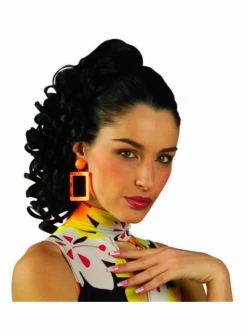 Postizo Moreno Rizado Para Mujer