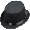 Sombrero De Copa Negro De Fieltro Infantil
