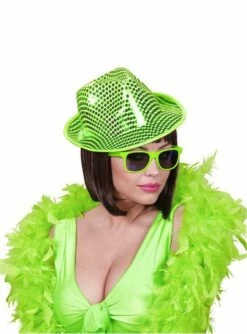Sombrero De Lentejuelas Verde -FUNIDELIA Ventas sombrero de lentejuelas verde 1